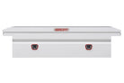 WEATHER GUARD Saddle Box, Steel, Full Low Profile, White, 11.0 cu ft (120-3-04)