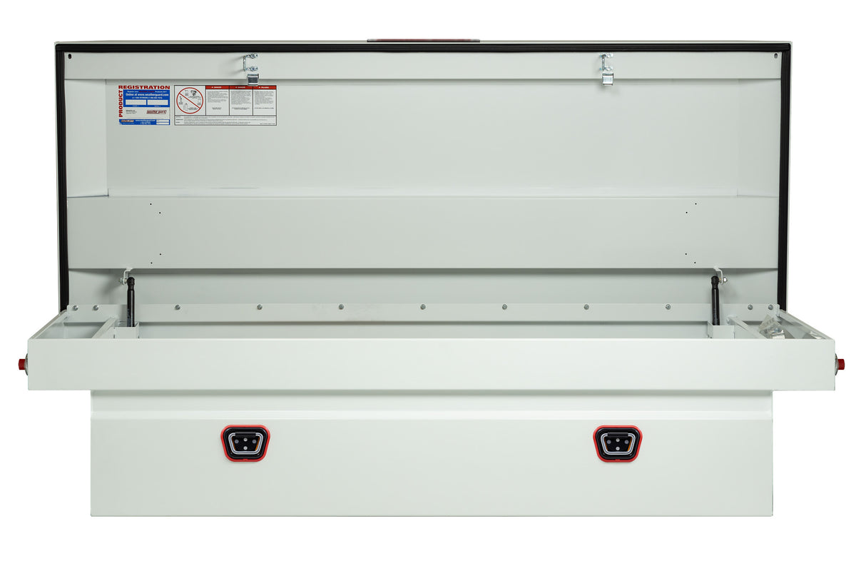 WEATHER GUARD Saddle Box, Steel, Full Standard, White, 11.0 cu ft (126-3-04)