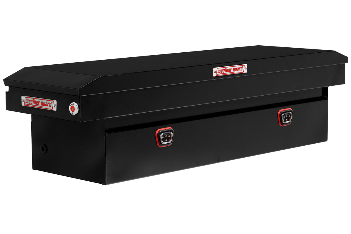 WEATHER GUARD Saddle Box, Steel, Full Standard, Gloss Black, 11.0 cu ft (126-5-04)