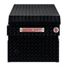WEATHER GUARD Saddle Box, Aluminum, Full Standard, Gloss Black, 11.0 cu ft (127-5-04)