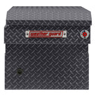 WEATHER GUARD Saddle Box, Aluminum, Full Standard, Gunmetal Gray, 11.0 cu ft (127-6-04)