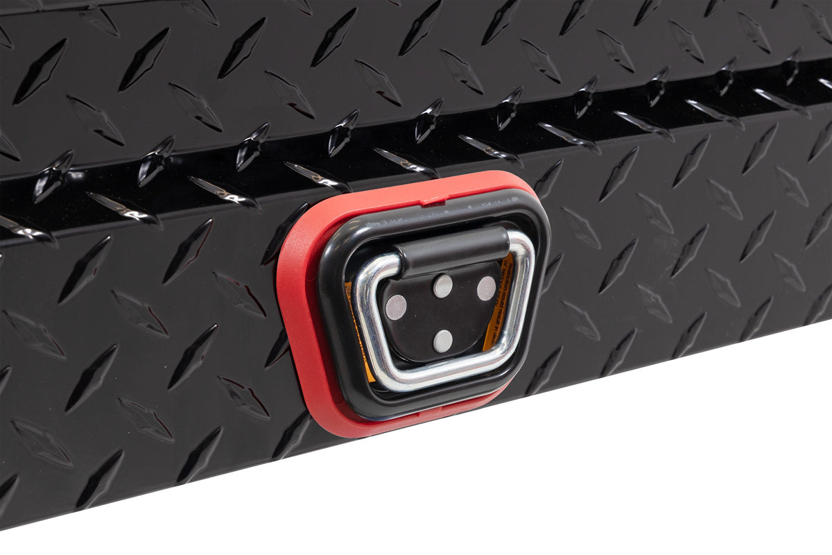 WEATHER GUARD 87in Lo-Side Box, Aluminum, Gloss Black, 7.0 cu ft (164-5-04)