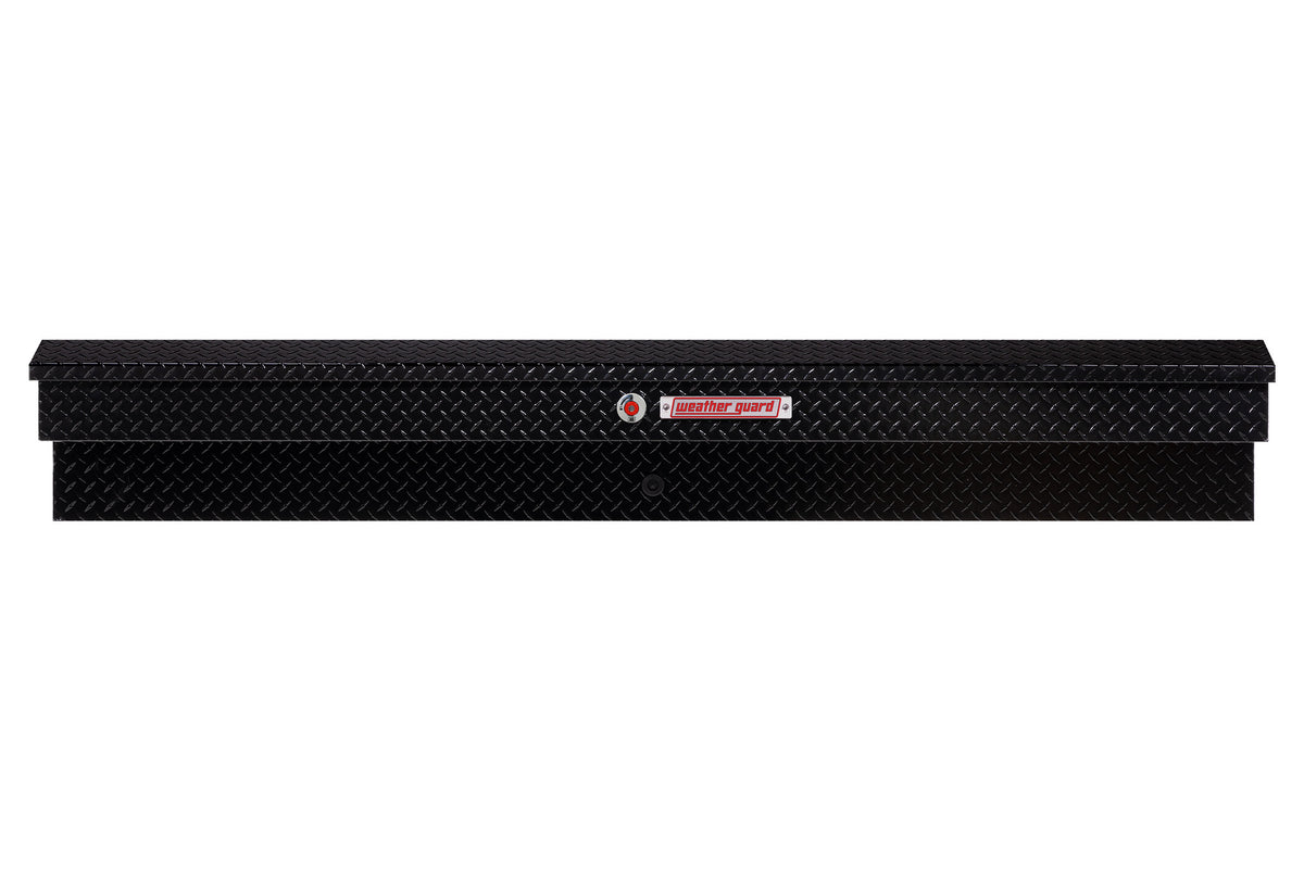 WEATHER GUARD 87in Lo-Side Box, Aluminum, Gloss Black, 7.0 cu ft (164-5-04)