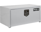 Buyers Products White Steel Underbody Truck Tool Box with Built-In Shelf and T-handle Latch (Buyers Products image)