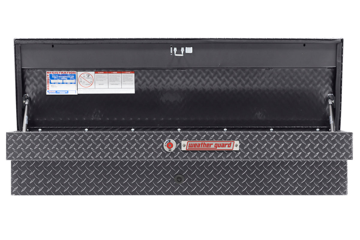 WEATHER GUARD 56in Lo-Side Box, Aluminum, Gunmetal Gray, 4.0 cu ft (174-6-04)