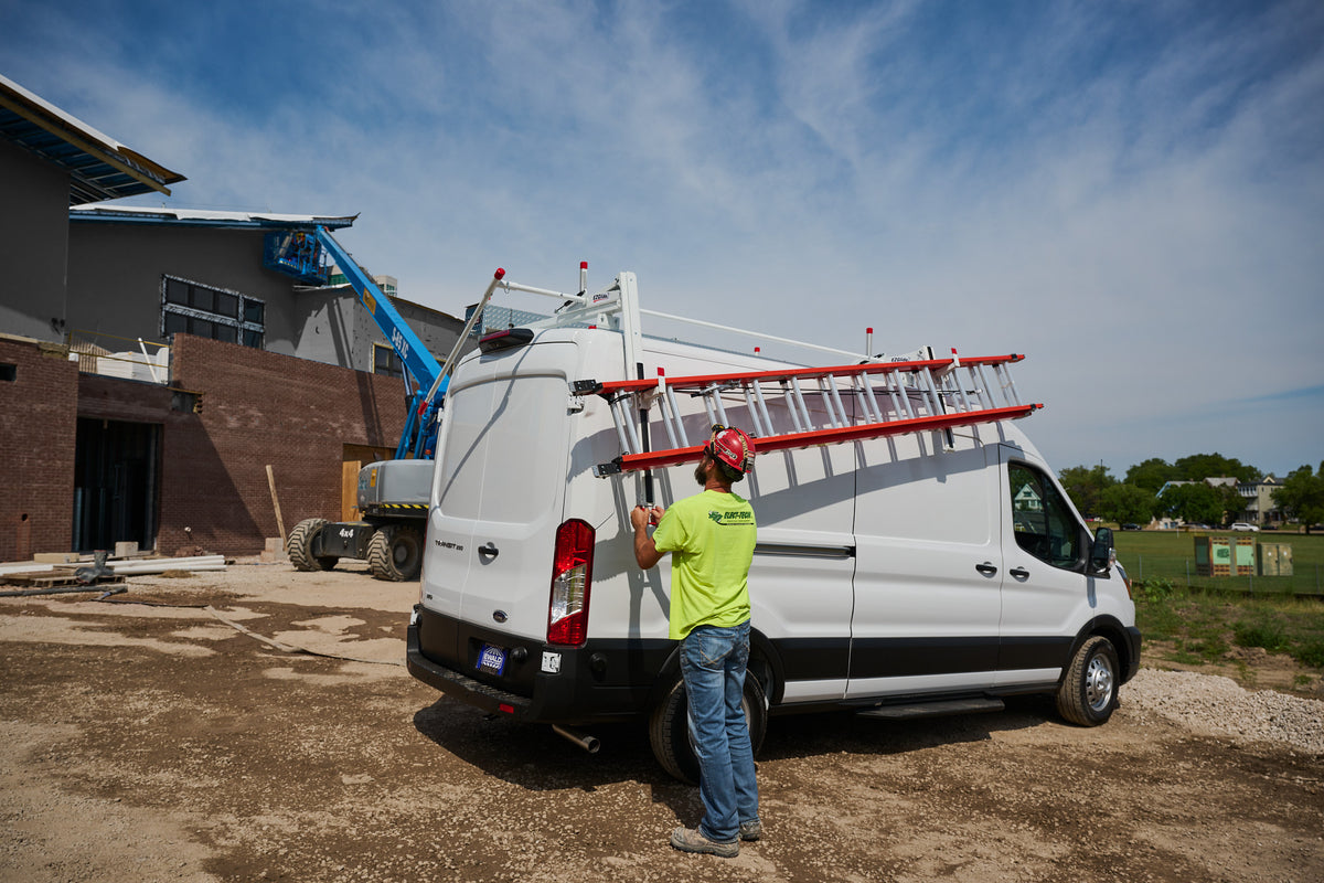 WEATHER GUARD EZGLIDE2™ Drop-down Ladder Rack, Extended, Mid/High-Roof (2291-3-01)