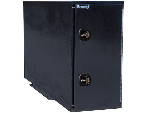 Buyers Products Gloss Black Steel Straight Side Backpack Truck Tool Box Series with Flat Floor and Adjustable Shelving (Buyers Products image)