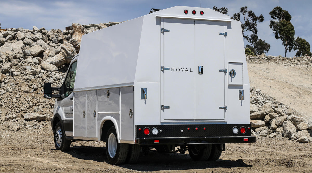 Royal Transit 125" Super Structure 75" Tall DRW Service Van Body