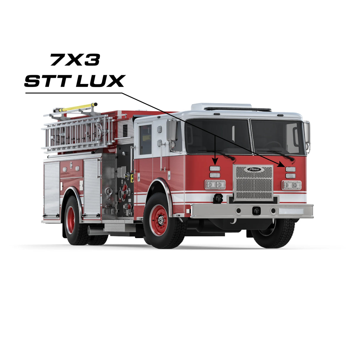 Feniex 7X3 Lux installed on fire apparatus