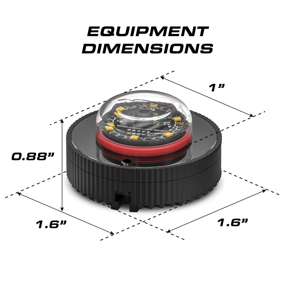 Feniex Cannon-S equipment dimensions