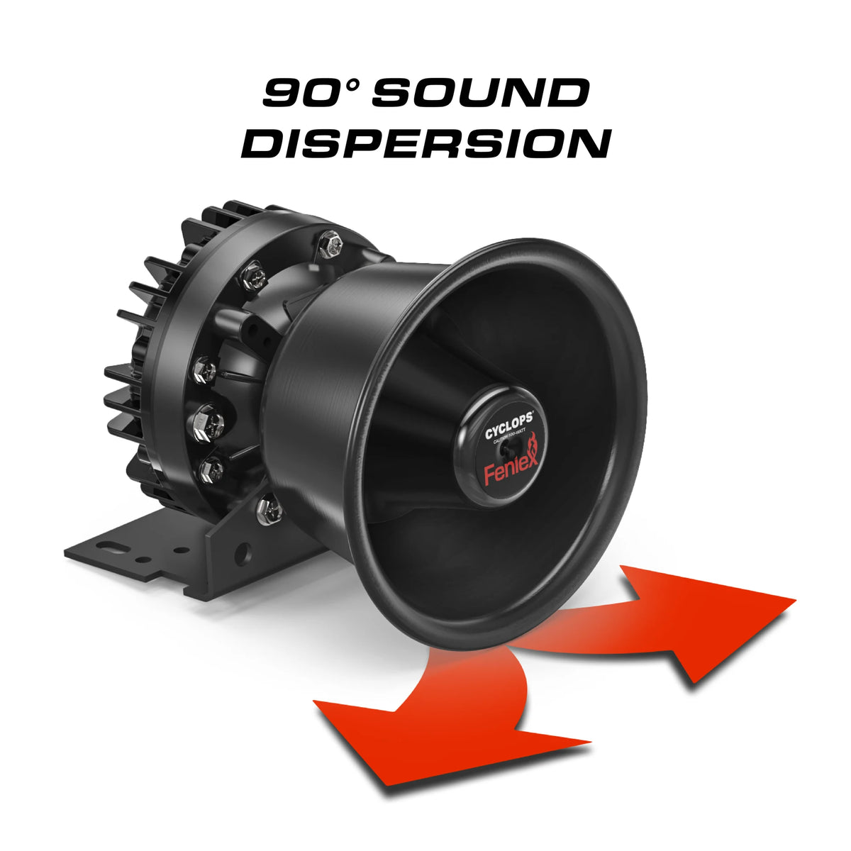 Feniex Cyclops 100W Speaker 90 degree sound dispersion
