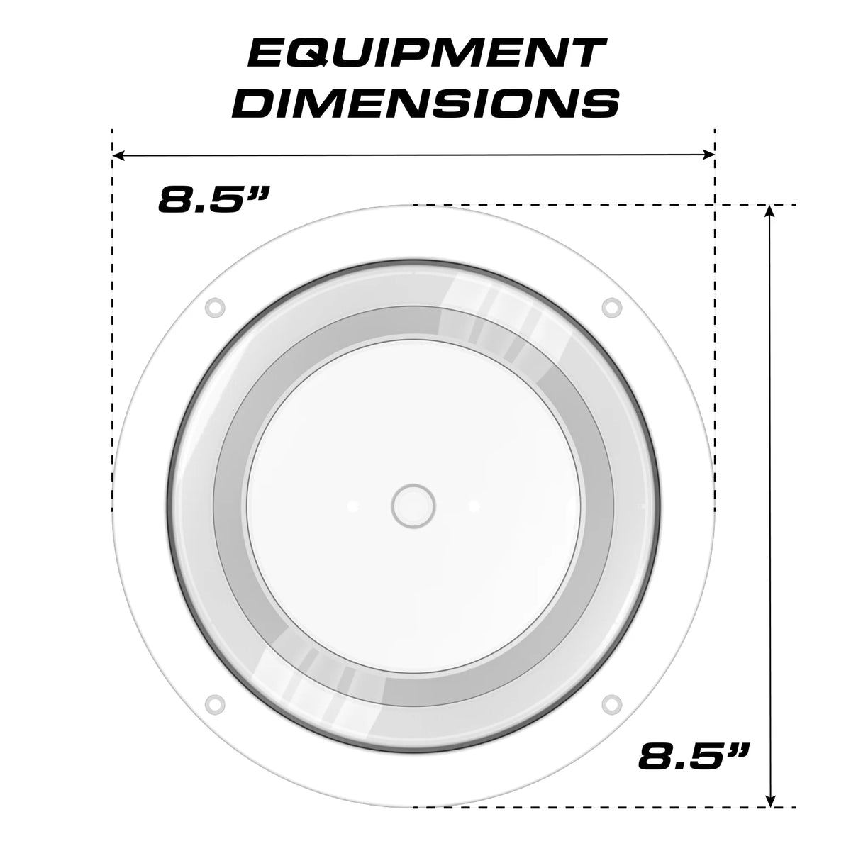 Feniex Dome Light equipment dimensions