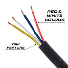 Feniex Dome Light wiring, red and white colors with dim feature