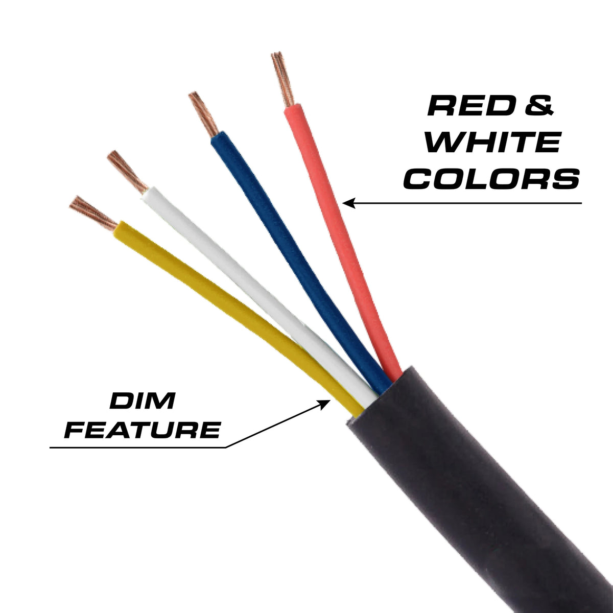 Feniex Dome Light wiring, red and white colors with dim feature
