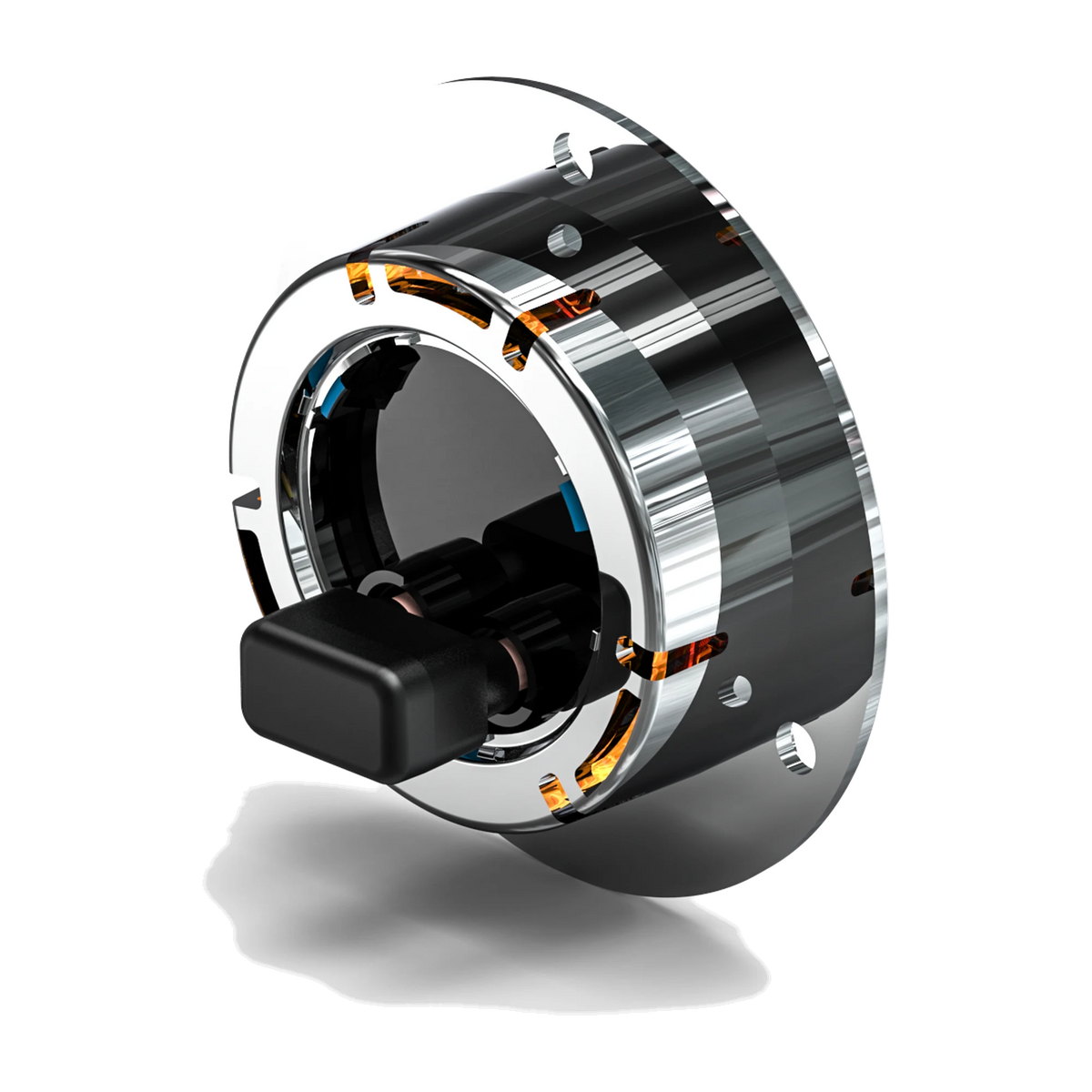 Feniex 2" Round Marker amber with chrome bezel
