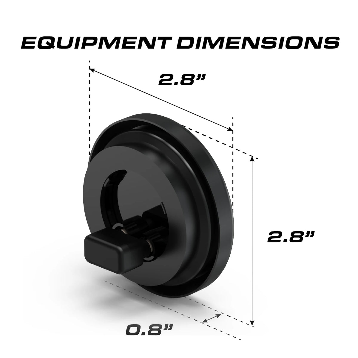 Feniex 2" Round Marker equipment dimensions