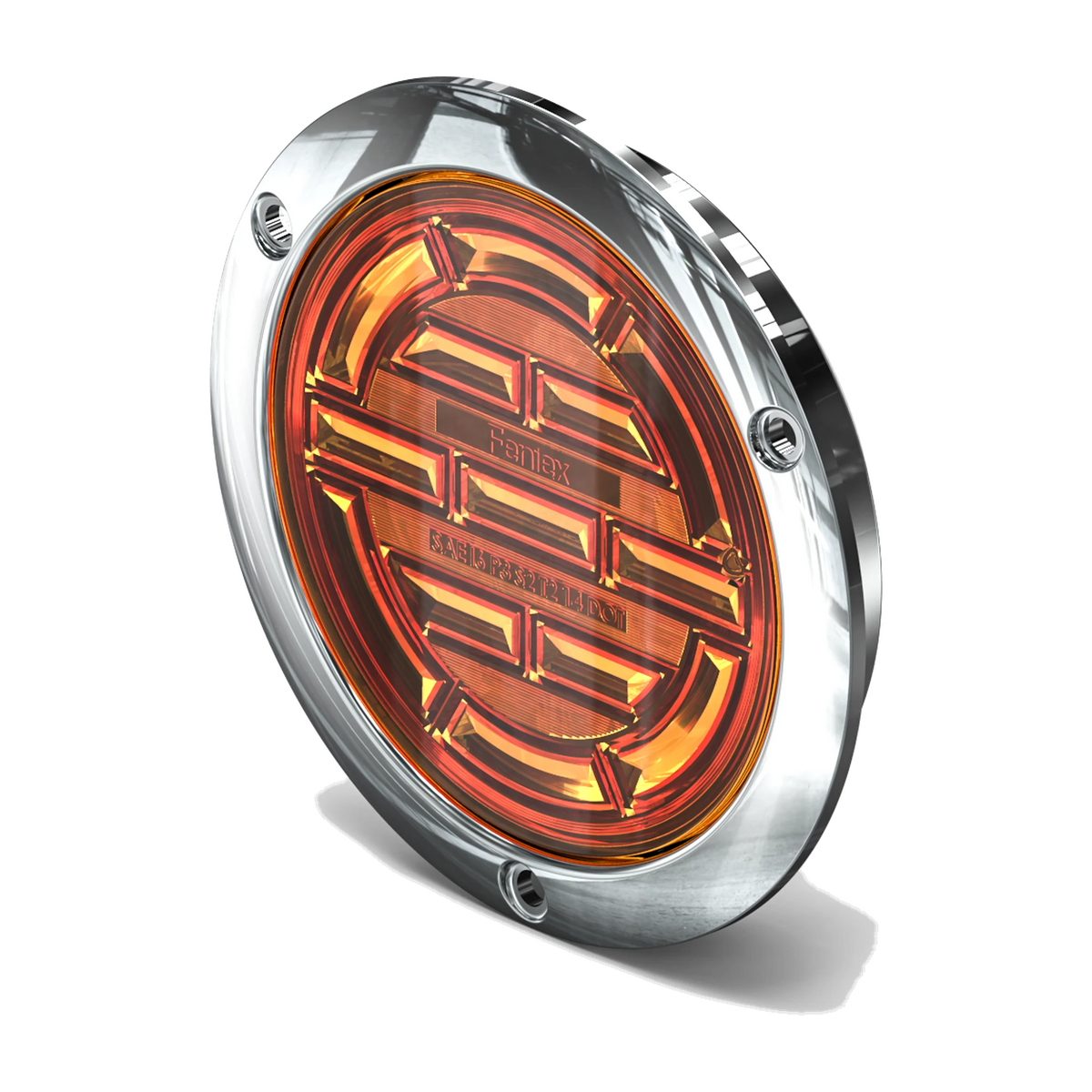 Feniex 4" Round STTR amber with chrome bezel
