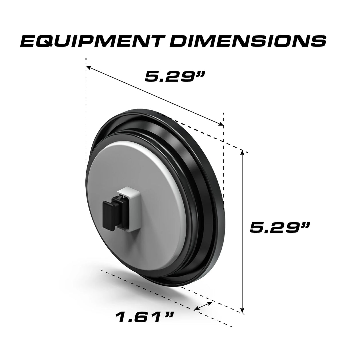 Feniex 4" Round STTR equipment dimensions