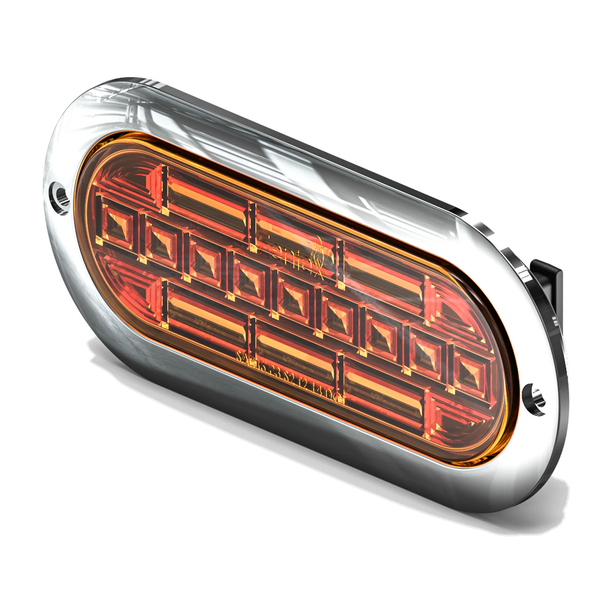 Feniex 6" Oval STTR amber with chrome bezel