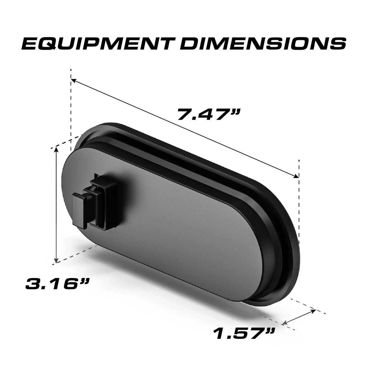 Feniex 6" Oval STTR equipment dimensions