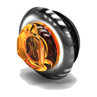 Feniex 1" Round Marker amber with chrome bezel