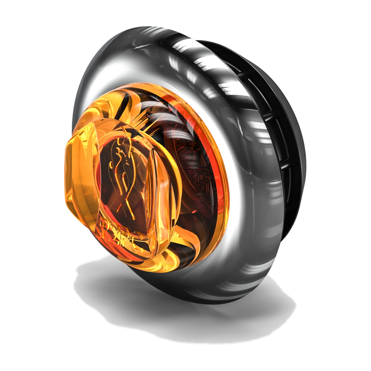 Feniex 1" Round Marker amber with chrome bezel