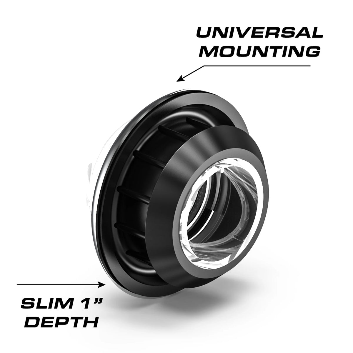 Feniex 1" Round Marker universal mounting, slim 1 in depth