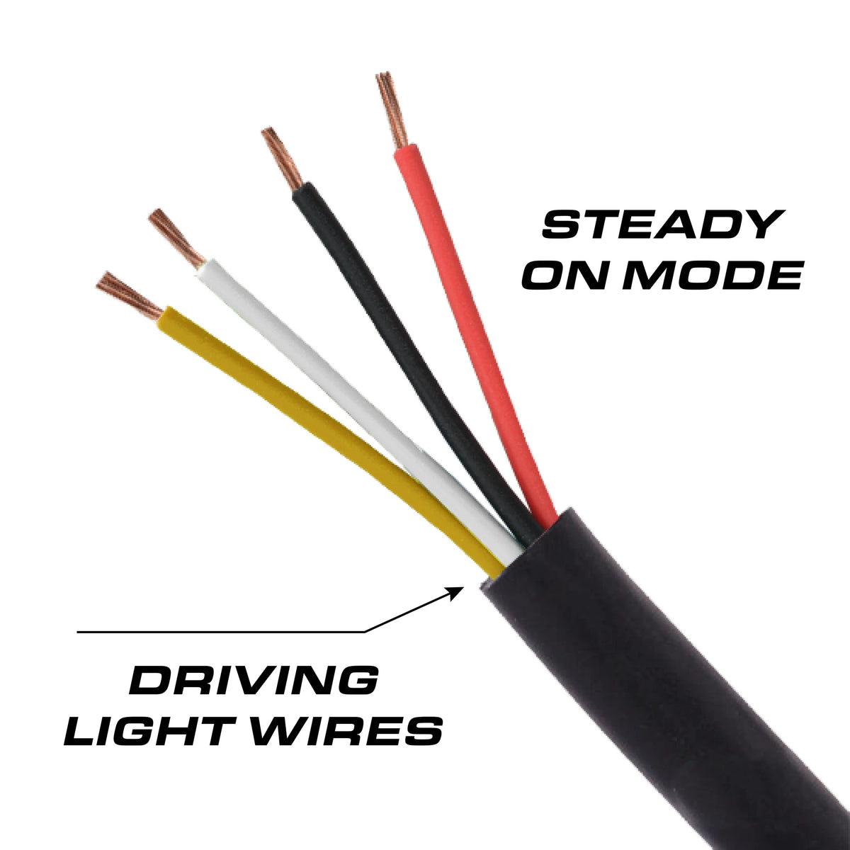 Feniex 7" Driving Light wiring, steady-on mode