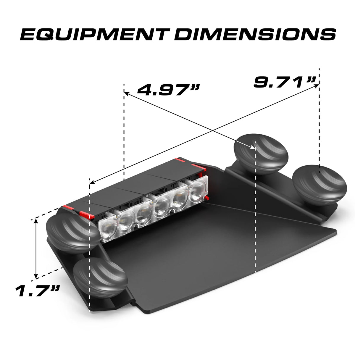 Feniex Fusion 1X equipment dimensions
