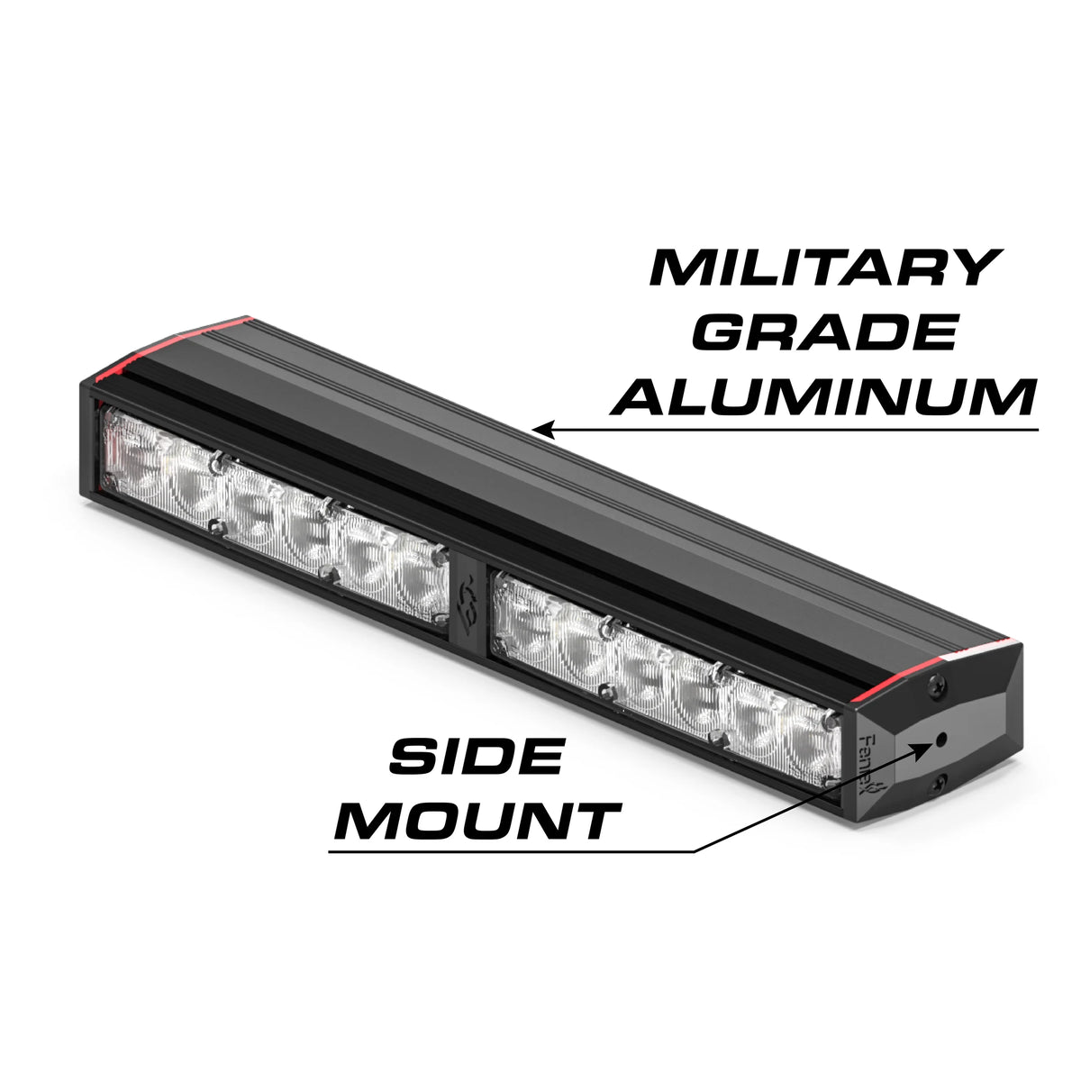 Feniex Fusion 200 military grade aluminum, side mount