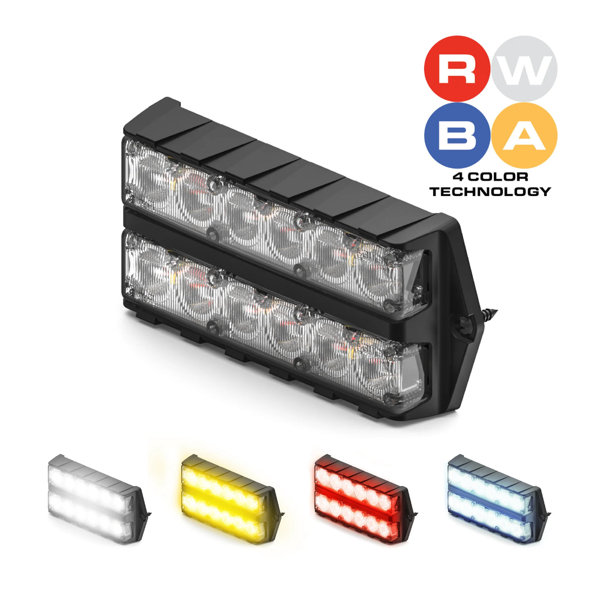 Feniex Fusion Double Surface Mount RWBA 8-color technology