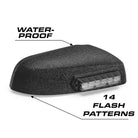 Feniex Fusion Mirror Mount waterproof, 14 flash patterns