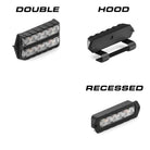 Feniex Fusion-S mounting options: double, hood, recessed