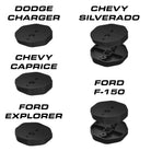 Feniex Fusion Under Mirror vehicle bases: Dodge Charger, Chevy Silverado, Chevy Caprice, Ford F-150, Ford Explorer