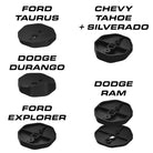 Feniex Fusion Under Mirror vehicle bases: Ford Taurus, Chevy Tahoe and Silverado, Dodge Durango, Dodge Ram, Ford Explorer