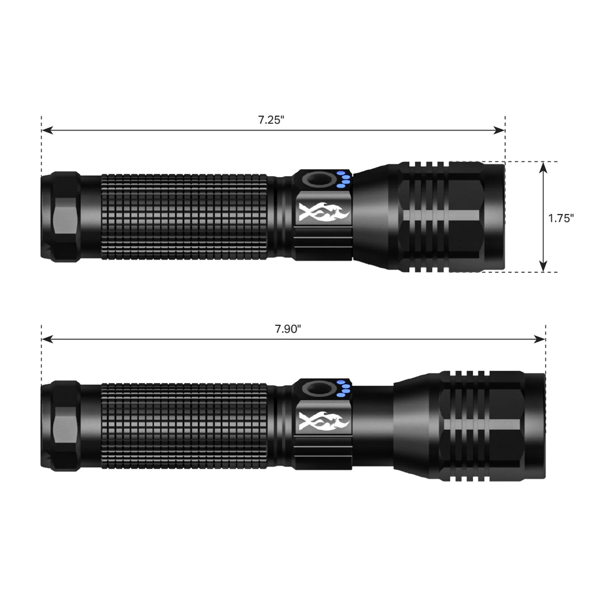 Feniex Guardian Flashlight dimensions