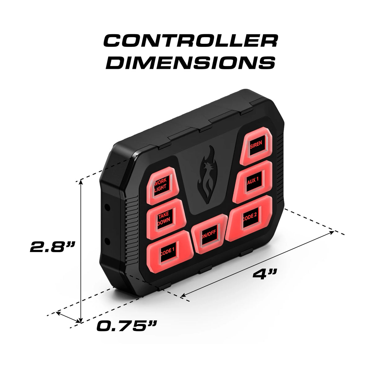 Feniex 4200 Mini High Current Controller controller dimensions