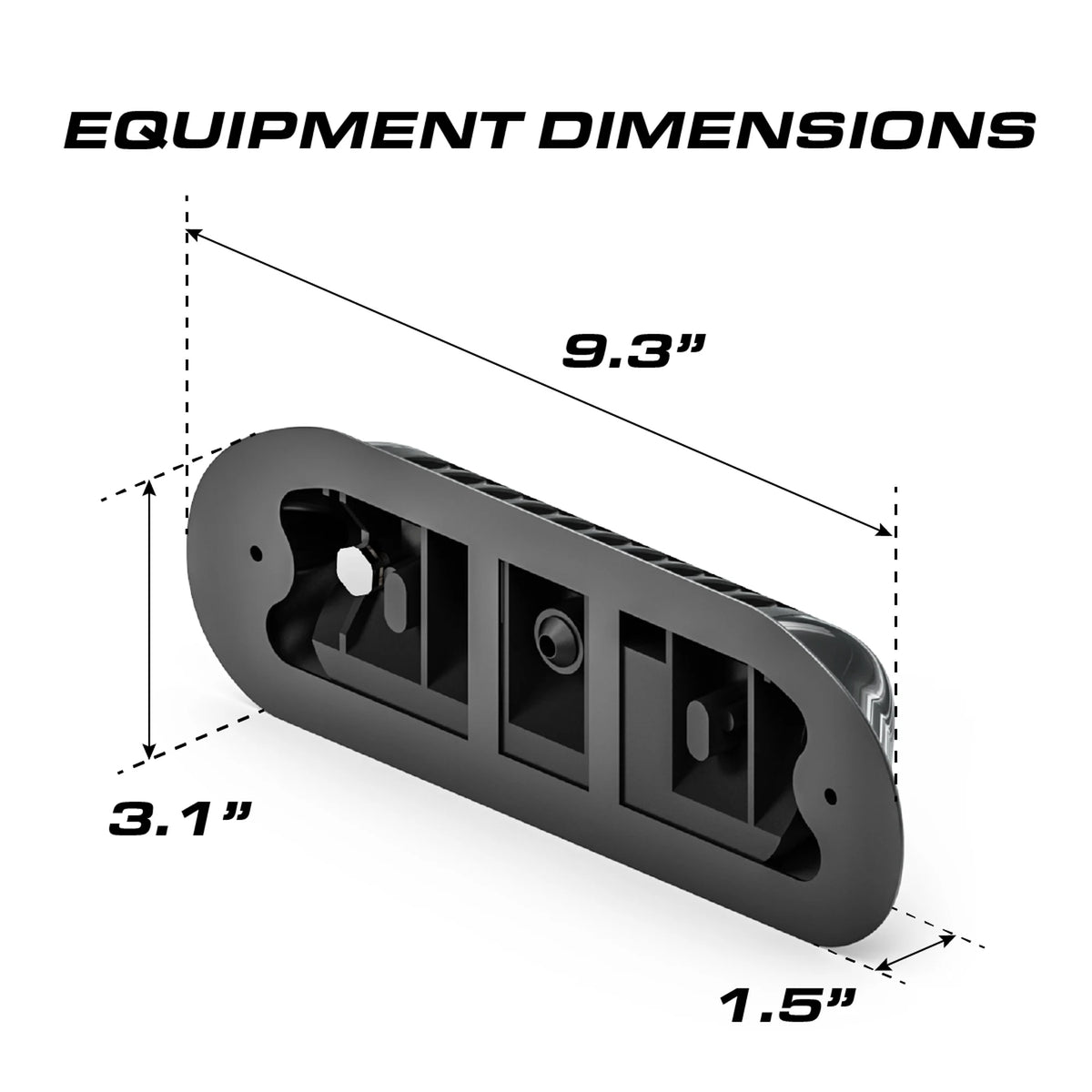 Feniex Perimeter Flood Light equipment dimensions
