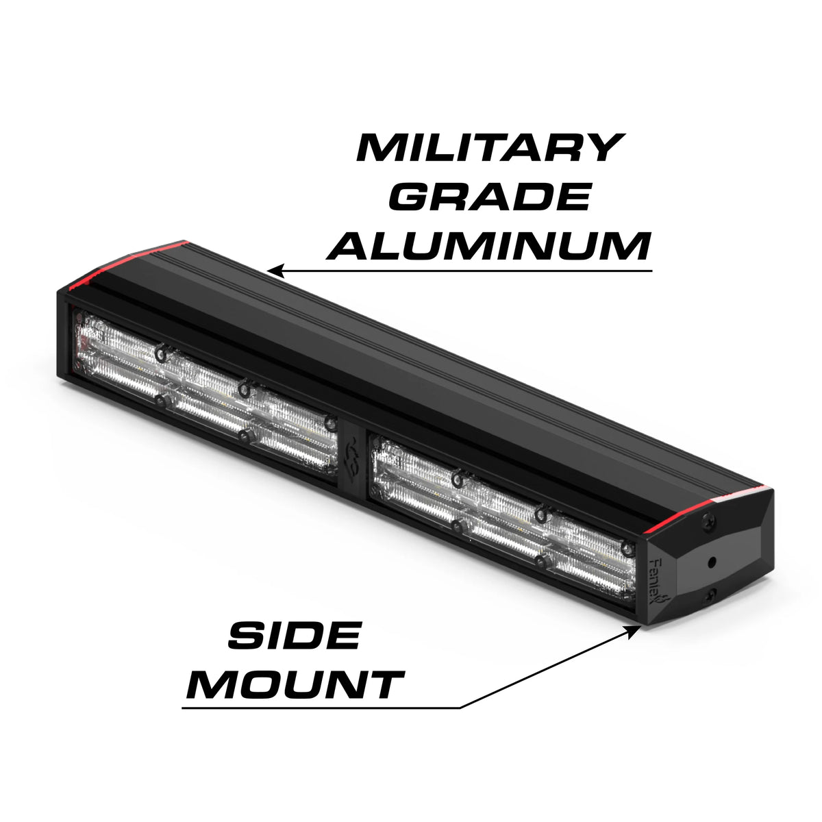 Feniex Q 200 Stick military-grade aluminum, side mount