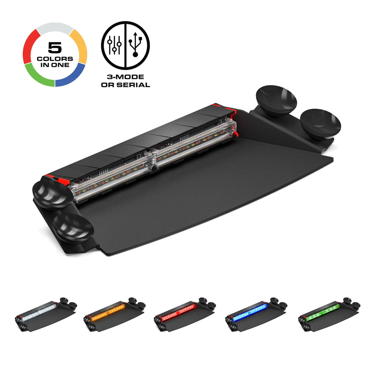 Feniex Q 2X Dash 5 colors in one