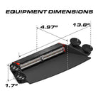 Feniex Q 2X Dash dimensions: 13.8 x 4.97 x 1.7 inches