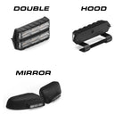 Feniex Q Series mounting: double, hood, mirror