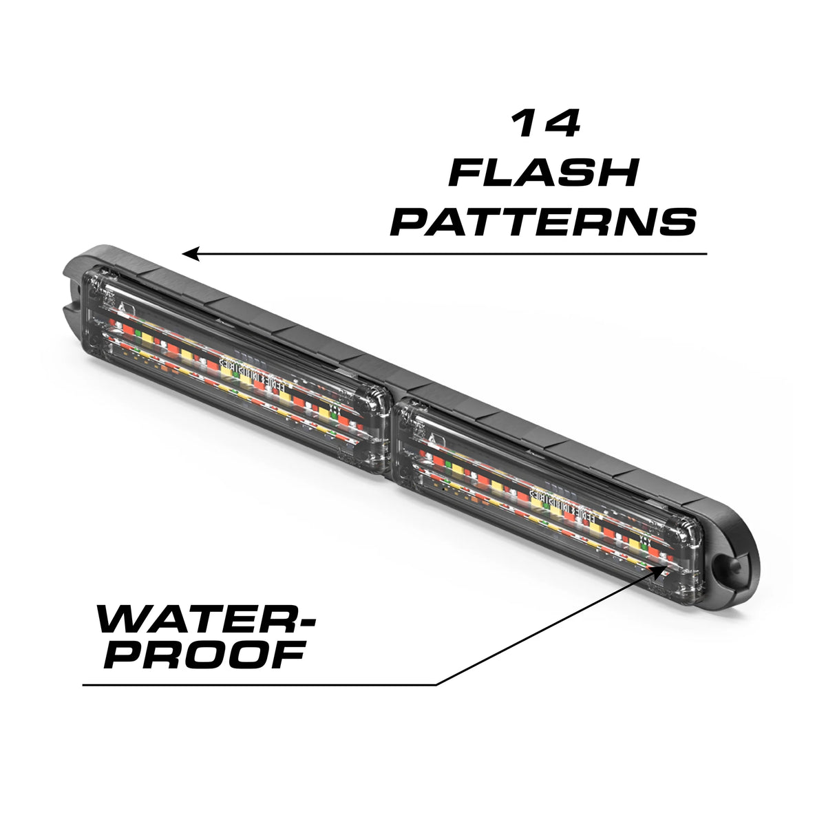 Feniex Q Flat-Wide Surface Mount 14 flash patterns, waterproof