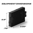 Feniex Q Link Module dimensions: 3.95 x 2.6 x 0.75 inches