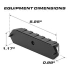 Feniex Q Surface Mount dimensions: 5.25 x 1.17 x 0.86 inches