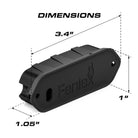 Feniex Quad Q3 dimensions: 3.4 x 1.05 x 1 inches