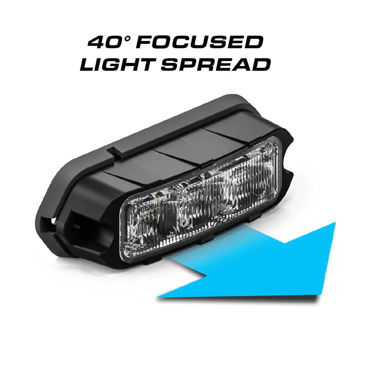 Feniex Quad Q3 40-degree focused light spread
