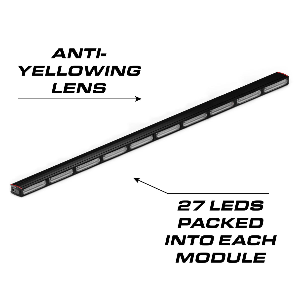 Feniex Quantum 1000 anti-yellowing lens, 27 LEDs per module