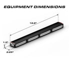 Feniex Quantum 400 dimensions: 19.8 x 2.25 x 1.3 inches