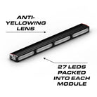 Feniex Quantum 400 anti-yellowing lens, 27 LEDs per module